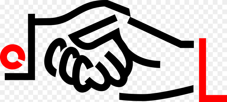 Vector Illustration Of Shaking Hands In Handshake Of, Text Png