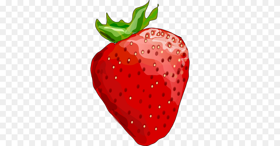 Vector Illustration Of Shiny Strawberry, Produce, Plant, Fruit, Food Free Png Download