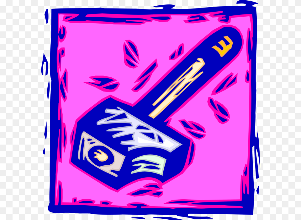 Vector Illustration Of Sledgehammer Hand Tool Used Guirlande De Noel, Purple, Person Png Image