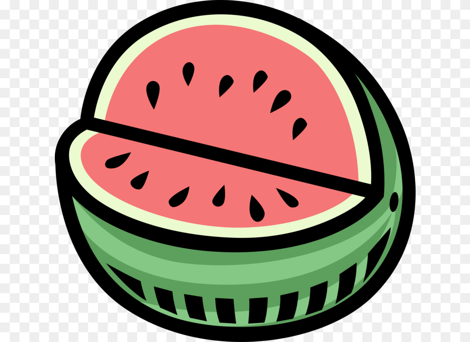 Vector Illustration Of Sliced Watermelon Melon Fruit Coloring Book, Food, Plant, Produce Free Png Download