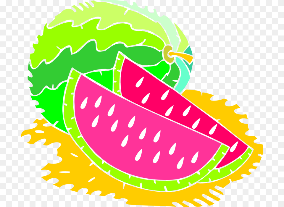 Vector Illustration Of Sliced Watermelon Melon Fruit Crankset, Produce, Food, Plant, Durian Free Png Download
