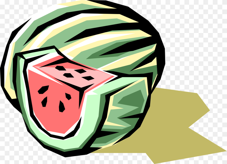 Vector Illustration Of Sliced Watermelon Melon Fruit Watermelon, Food, Plant, Produce, Ammunition Free Png Download