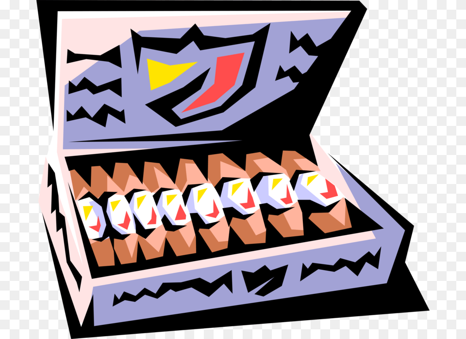 Vector Illustration Of Smoker S Box Of Cuban Tobacco Png Image