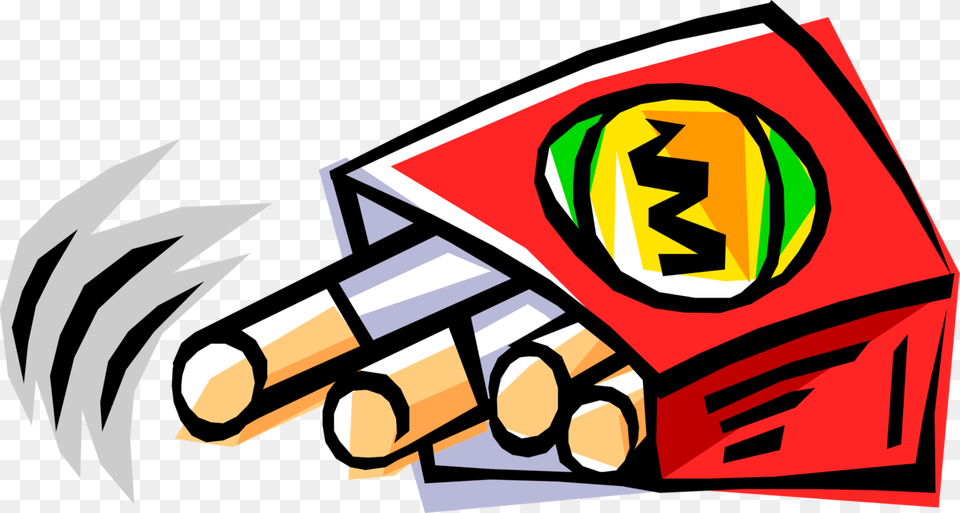 Vector Illustration Of Smoker39s Package Of Cigarettes, Dynamite, Weapon Png
