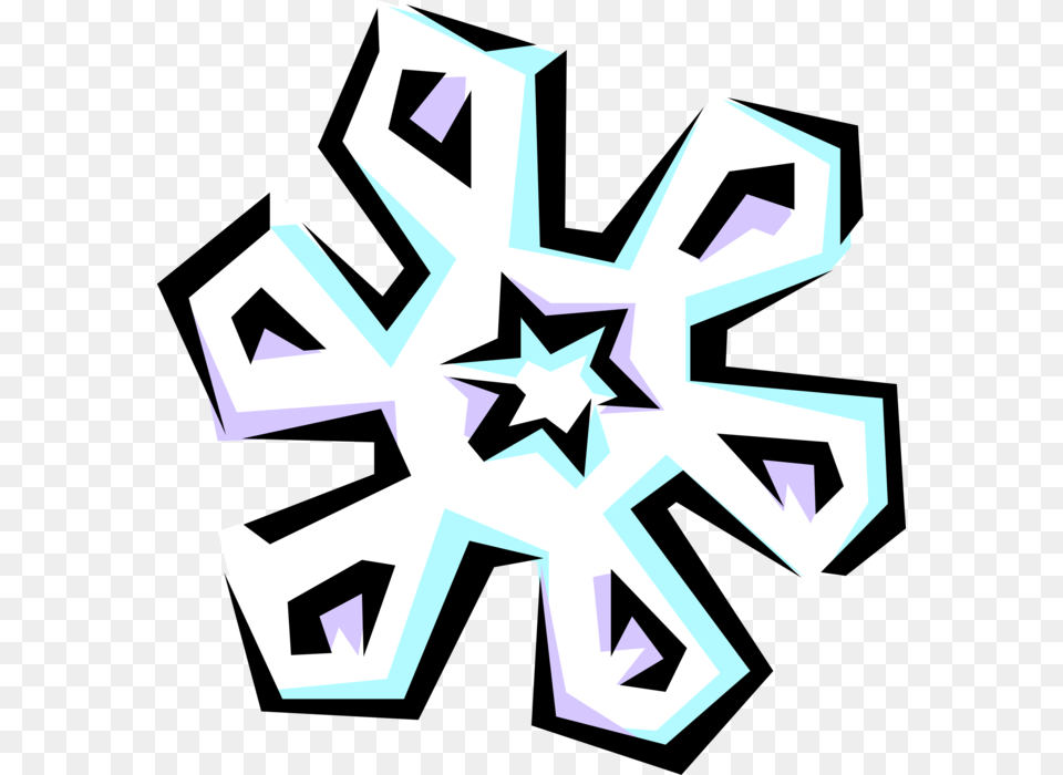 Vector Illustration Of Snowflake Ice Crystal Symbol, Nature, Outdoors, Snow Free Transparent Png