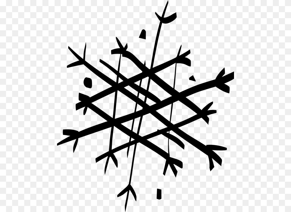 Vector Illustration Of Snowflake Snow Ice Crystal Illustration, Gray Free Png