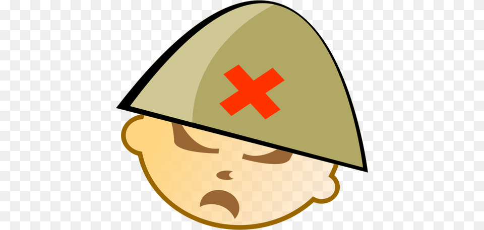 Vector Illustration Of Soldier With Helmet, First Aid, Logo, Clothing, Hat Png Image