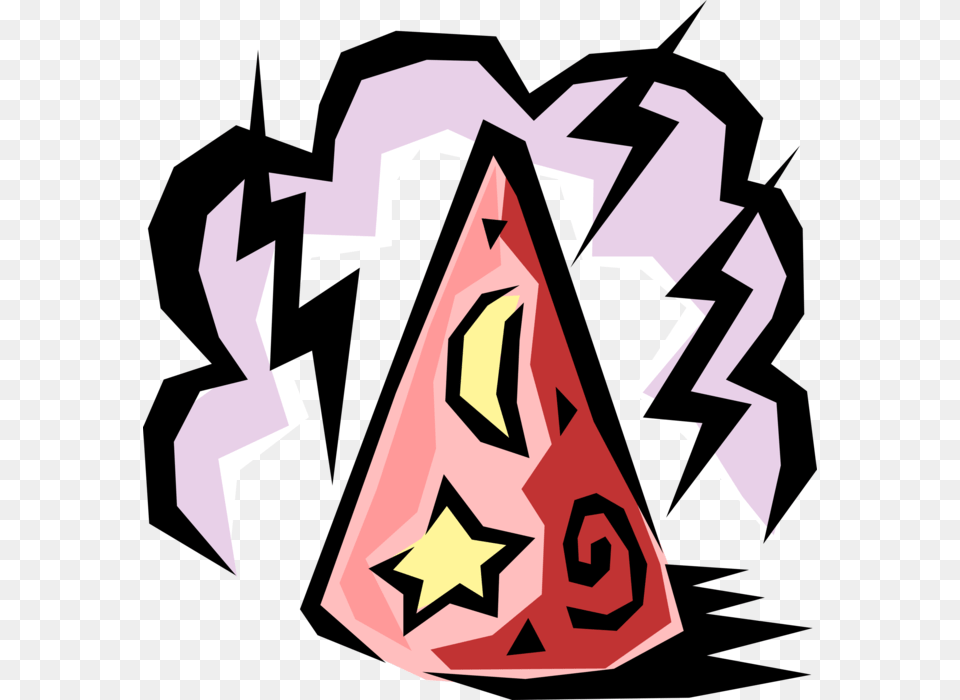 Vector Illustration Of Sorcerer Magician S Magic Hat, Clothing, Paper, Dynamite, Weapon Free Transparent Png