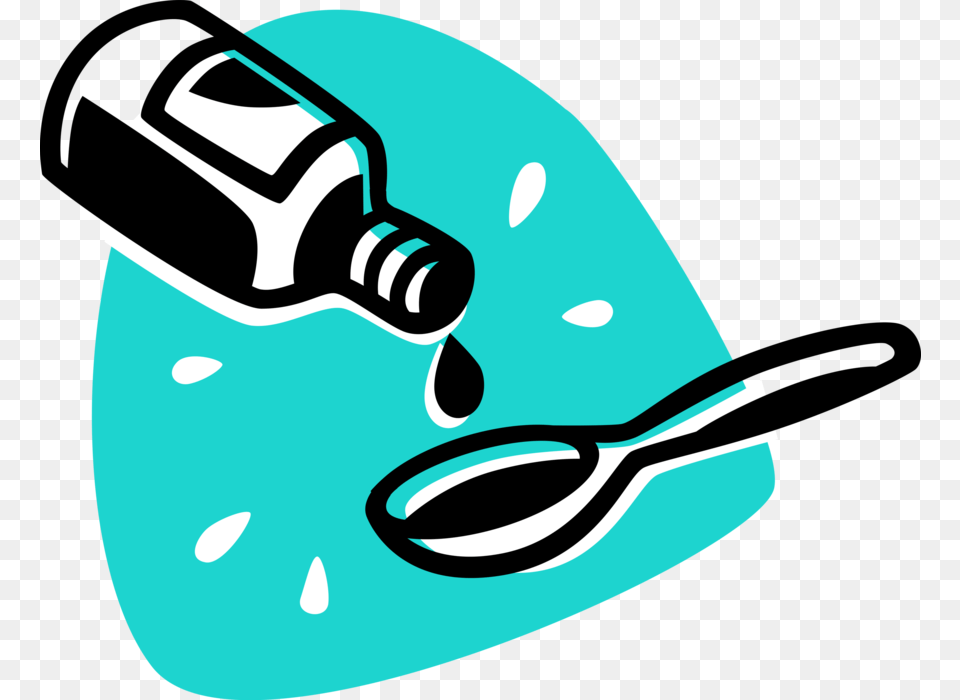 Vector Illustration Of Spoon And Medication Cough Syrup Cough Syrup Png