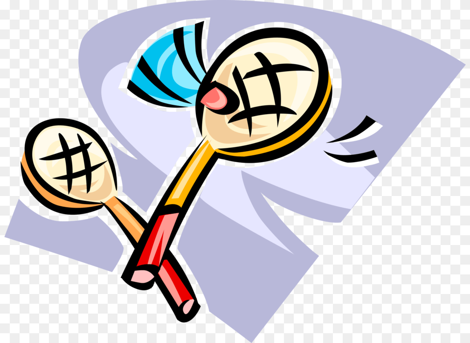 Vector Illustration Of Sport Of Badminton Rackets With, Person Free Transparent Png