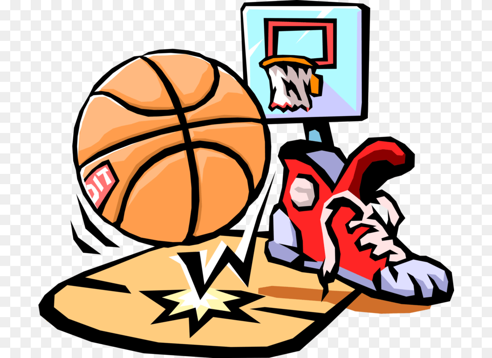 Vector Illustration Of Sport Of Basketball Ball With Basketball Clip Art, Clothing, Footwear, Shoe, Baby Free Png