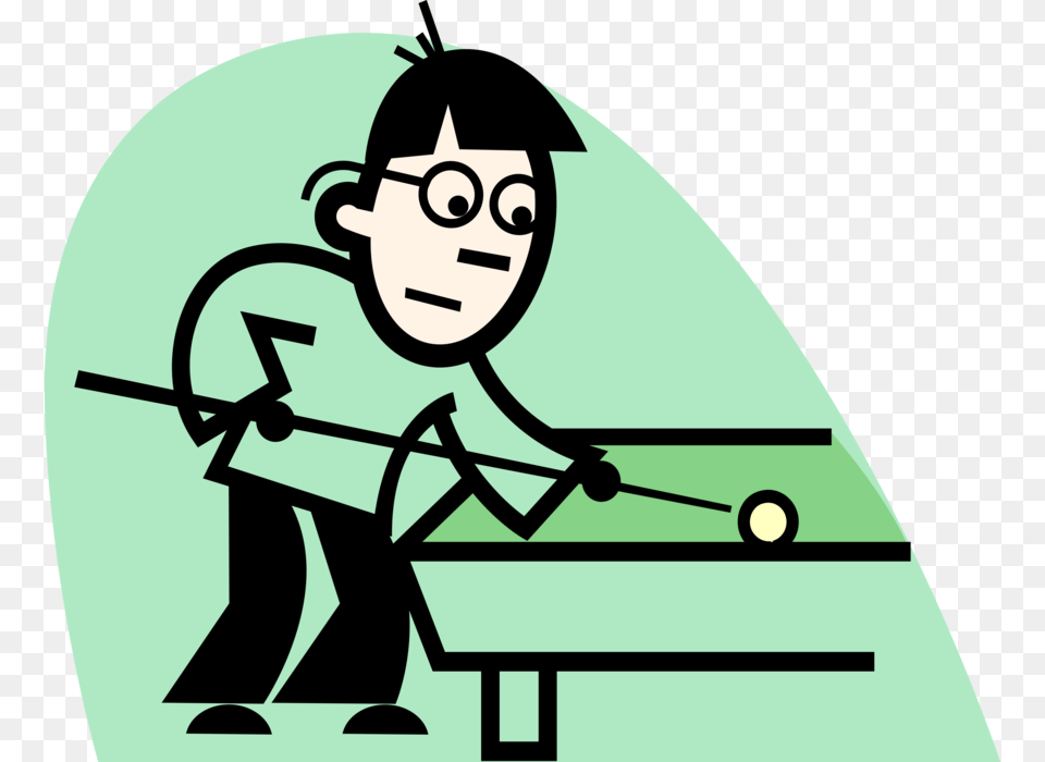 Vector Illustration Of Sport Of Billiards Pool Player Kid Speaking, Face, Head, Person Free Transparent Png