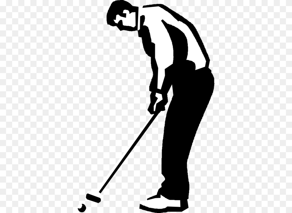 Vector Illustration Of Sport Of Golf Golfer Putts Golf Illustration, People, Person, Adult, Male Free Png Download