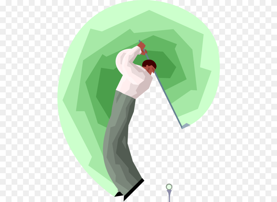 Vector Illustration Of Sport Of Golf Golfer Teeing Illustration, People, Person, Photography, Adult Free Png Download