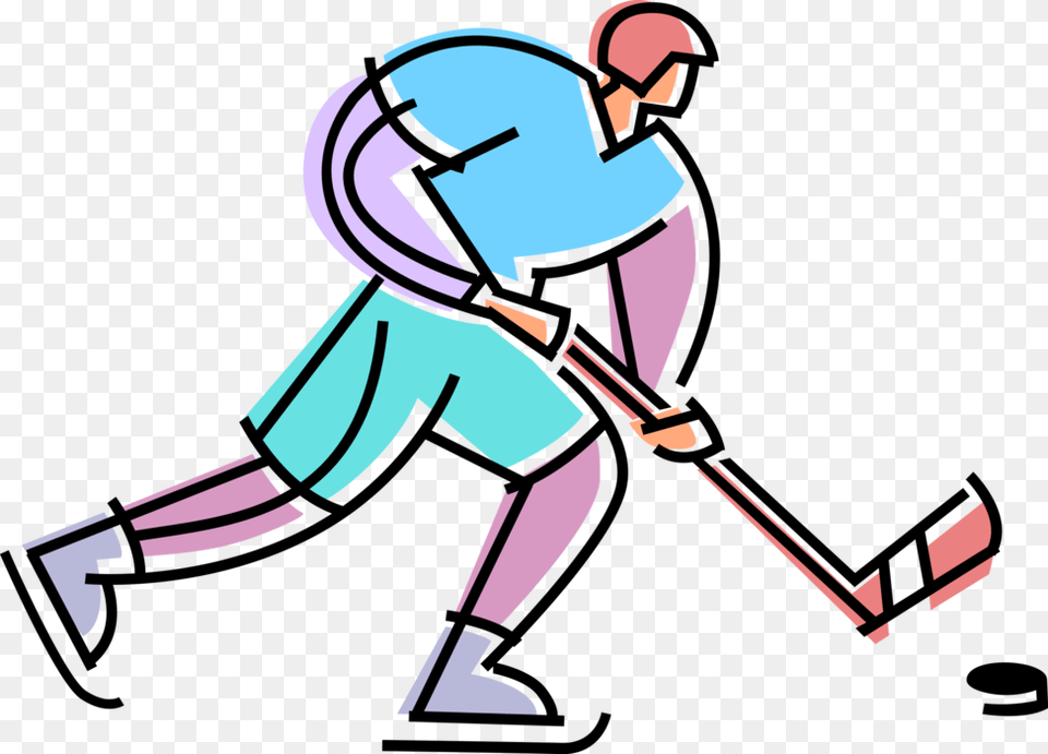 Vector Illustration Of Sport Of Ice Hockey Player Skates Jogador De Hquei No Gelo, Cleaning, Person, Baby, People Png Image