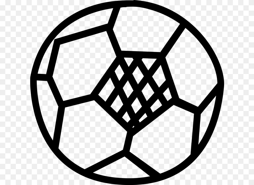 Vector Illustration Of Sport Of Soccer Football Game Football Minimalist, Gray Free Png Download