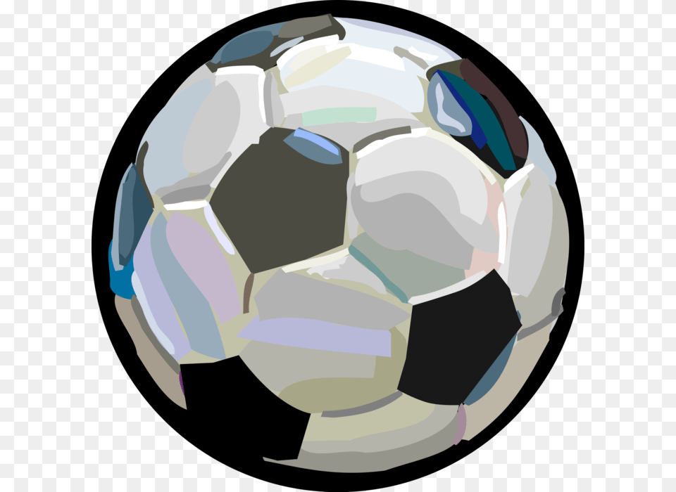 Vector Illustration Of Sport Of Soccer Football Game Soccer Ball Wall Clock, Soccer Ball, Clothing, Hardhat, Helmet Free Transparent Png