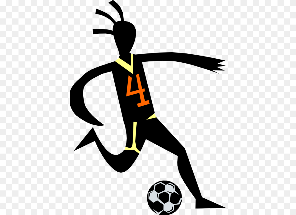 Vector Illustration Of Sport Of Soccer Football Player Soccer Clip Art, Symbol, Text, Cross Png