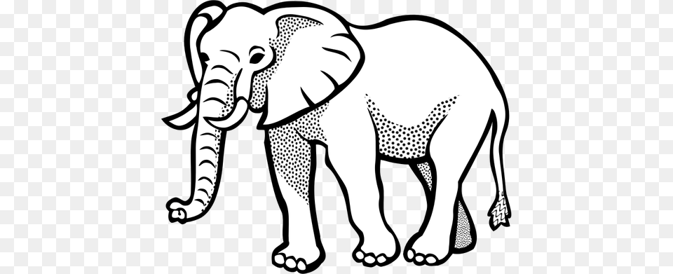 Vector Illustration Of Spotty Elephant, Animal, Mammal, Wildlife, Kangaroo Png Image