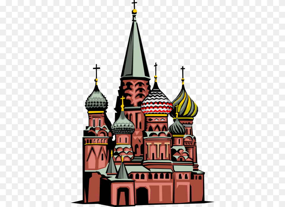 Vector Illustration Of St Basil39s Orthodox Christian St Basil39s Cathedral Coloring Page, Architecture, Building, Church, Spire Free Png