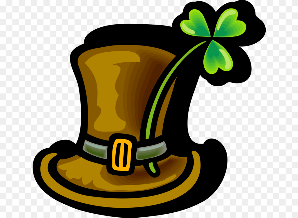 Vector Illustration Of St Patrick S Day Leprechaun St Patrick39s Day Trevo, Clothing, Hat, Jar, Pottery Png Image