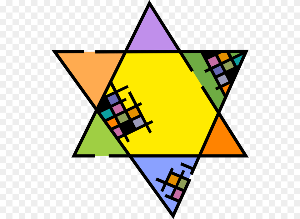 Vector Illustration Of Star Of David Shield Of David, Art, Triangle Free Png Download