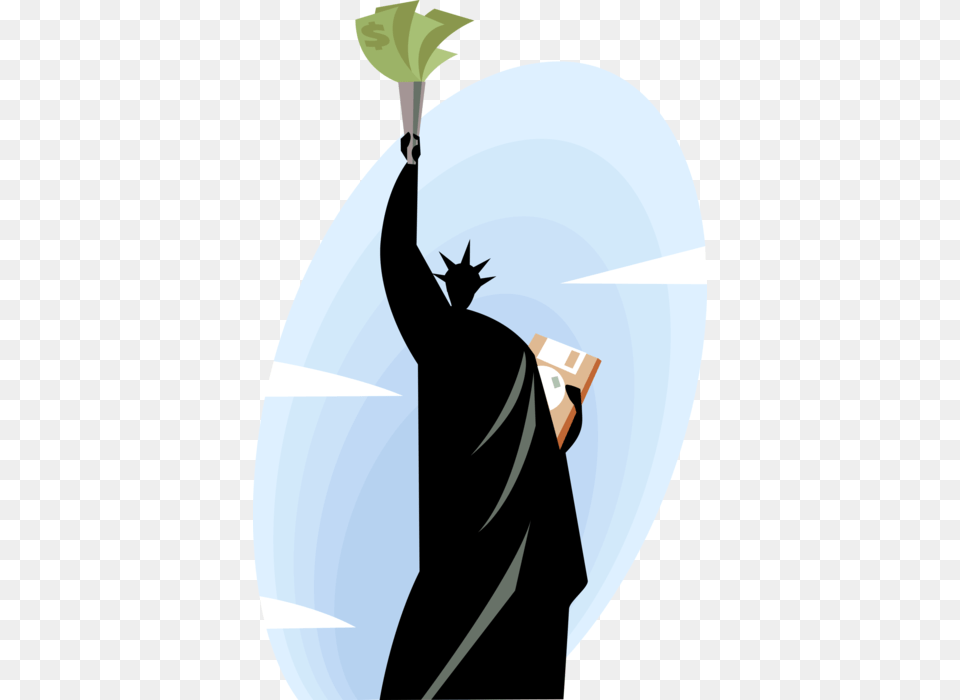Vector Illustration Of Statue Of Liberty Colossal Neoclassical Illustration, Adult, Female, Person, Woman Free Png Download