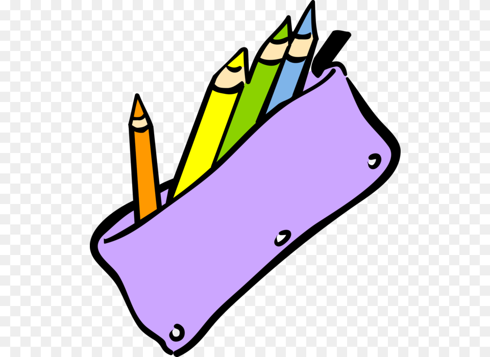 Vector Illustration Of Student S School Pencil Case Transparent Background Pencil Case Clipart, Pencil Box, Animal, Fish, Sea Life Png Image
