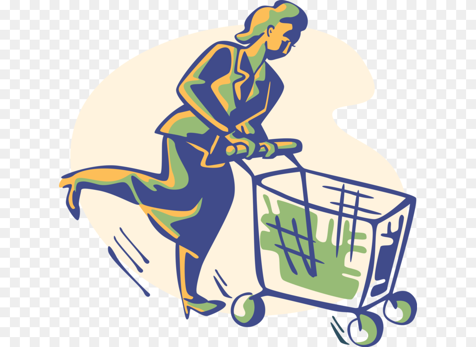 Vector Illustration Of Supermarket Grocery Shopper Product, Cleaning, Person, Baby, Face Free Transparent Png