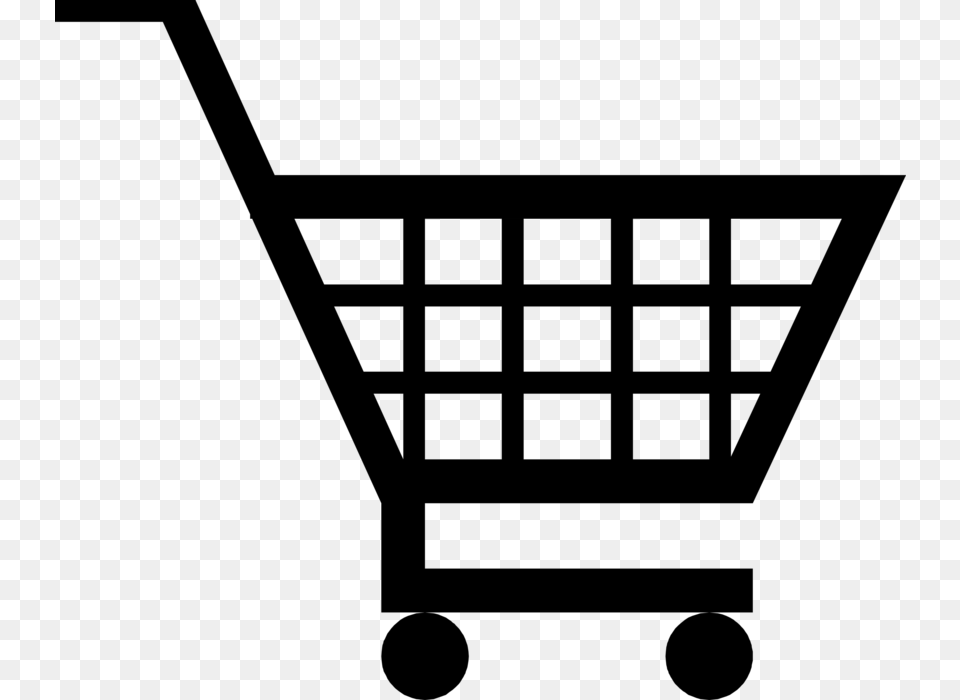 Vector Illustration Of Supermarket Grocery Store Shopping Click And Collect, Gray Png Image