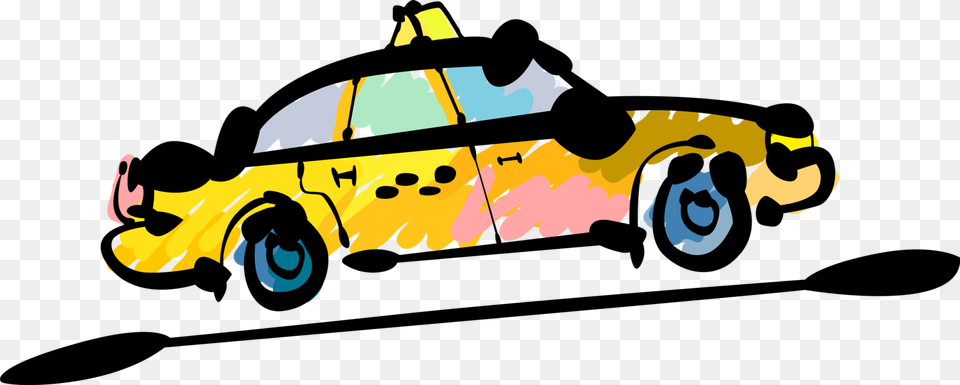 Vector Illustration Of Taxicab Taxi Or Cab Vehicle Taxicab, Car, Transportation Png Image