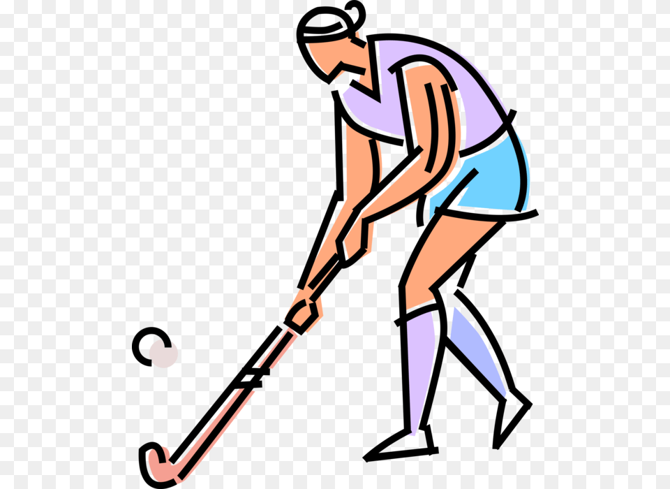 Vector Illustration Of Team Sport Of Field Hockey Player, Adult, Female, Person, Woman Free Transparent Png