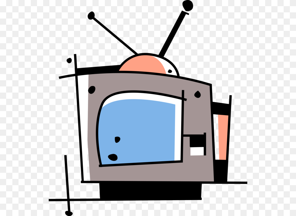 Vector Illustration Of Television Or Tv Set Telecommunication, Computer Hardware, Electronics, Hardware, Screen Free Transparent Png