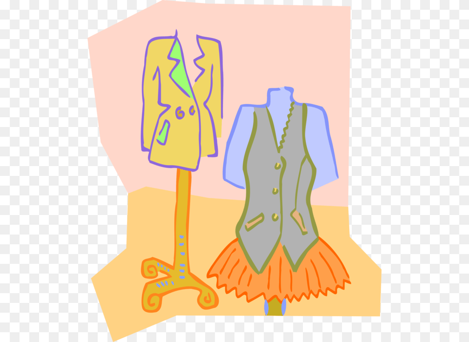 Vector Illustration Of Three Dimensional Dress Form Illustration, Clothing, Coat, Vest, Blazer Free Transparent Png