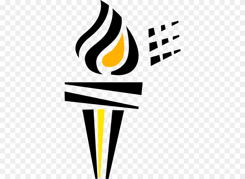 Vector Illustration Of Torch Flame Symbol Of Olympic Olympic Torch Art, Light Free Png Download