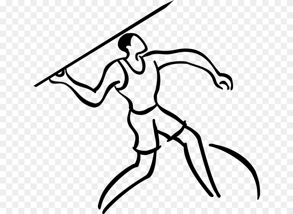 Vector Illustration Of Track And Field Athletic Sport, Gray Free Png