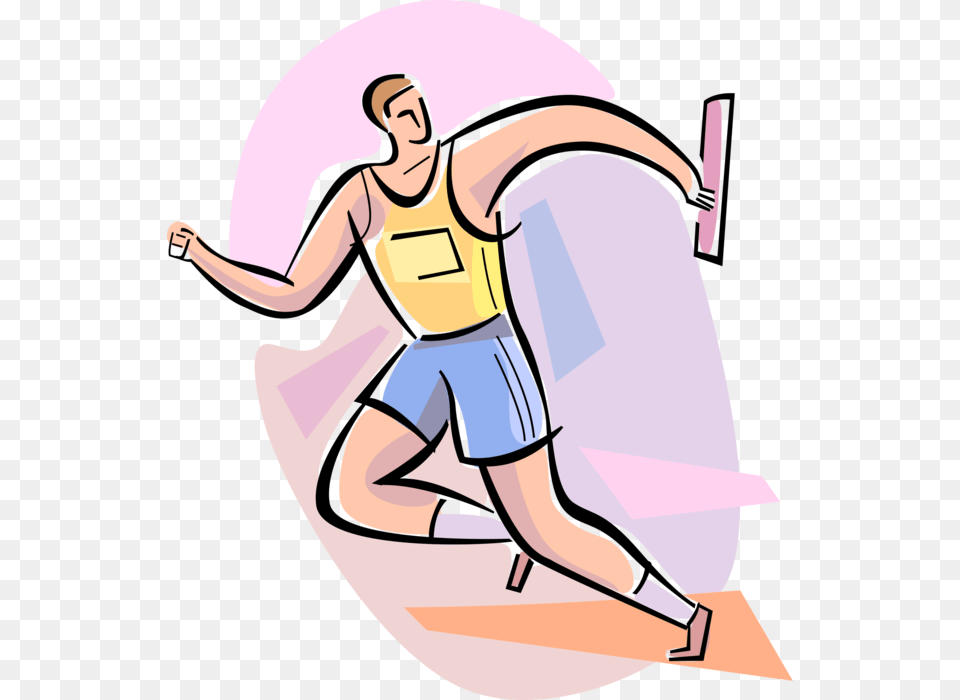 Vector Illustration Of Track And Field Athletic Sport Track And Field Clipart, Person, Face, Head, Dancing Free Png Download