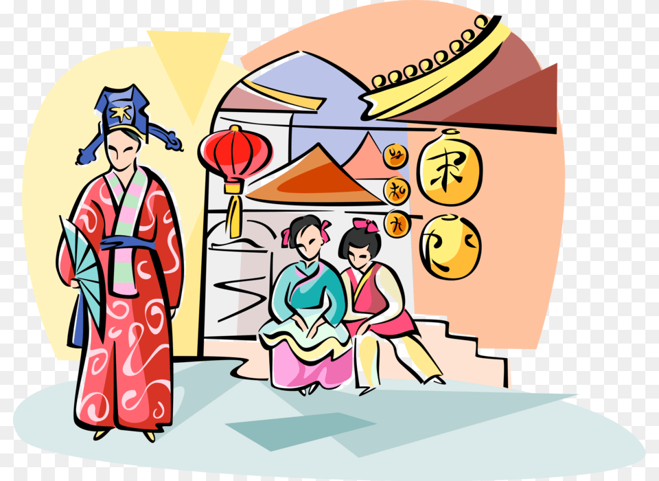 Vector Illustration Of Traditional Chinese Women S Illustration, Fashion, Clothing, Dress, Gown Png Image