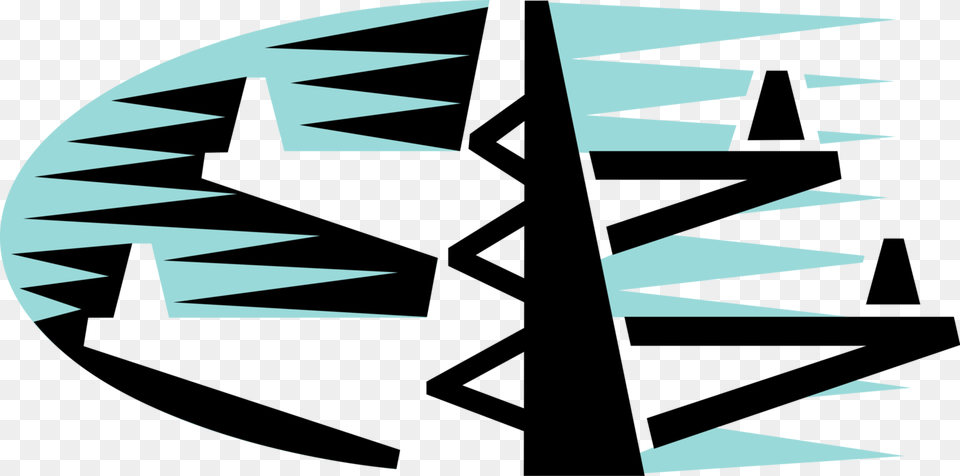 Vector Illustration Of Transmission Tower Carries Electrical Electricity, Weapon, Aircraft, Airplane, Transportation Free Transparent Png