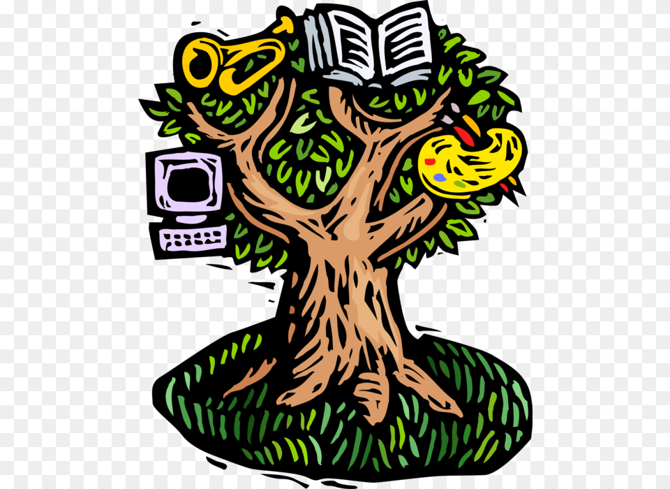 Vector Illustration Of Tree Of Life Creativity And Gifted Education, Plant, Vegetation, Adult, Person Free Transparent Png