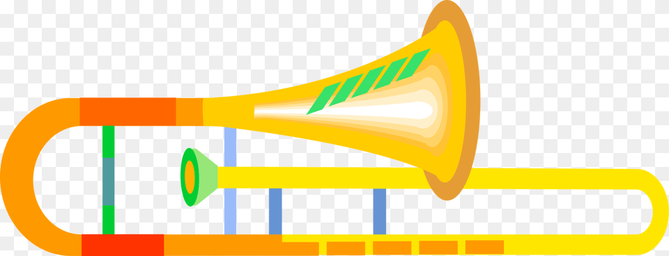 Vector Illustration Of Trombone Brass Musical Instrument Vuvuzela, Musical Instrument, Brass Section Png