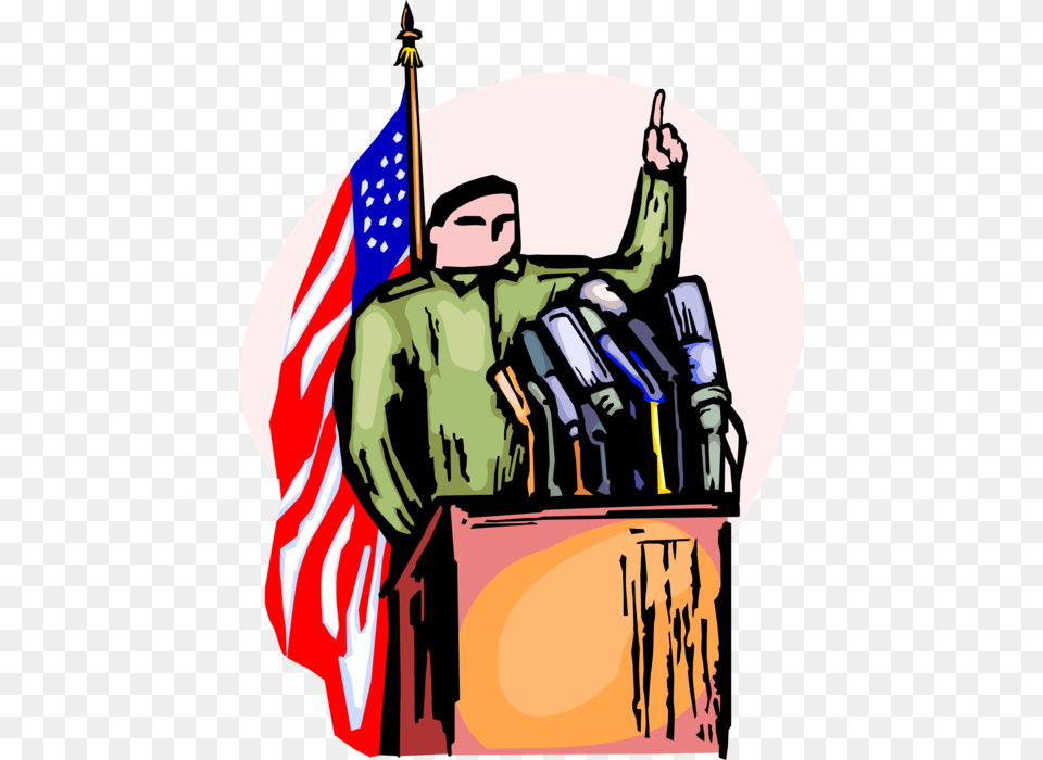 Vector Illustration Of United States Military Officer Illustration, Crowd, Person, People, Adult Free Transparent Png