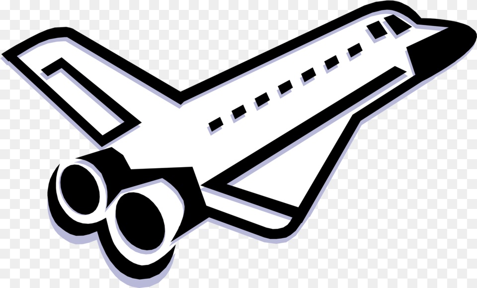 Vector Illustration Of United States Nasa Space Shuttle Space Shuttle Clip Art, Aircraft, Transportation, Vehicle, Airliner Free Png Download