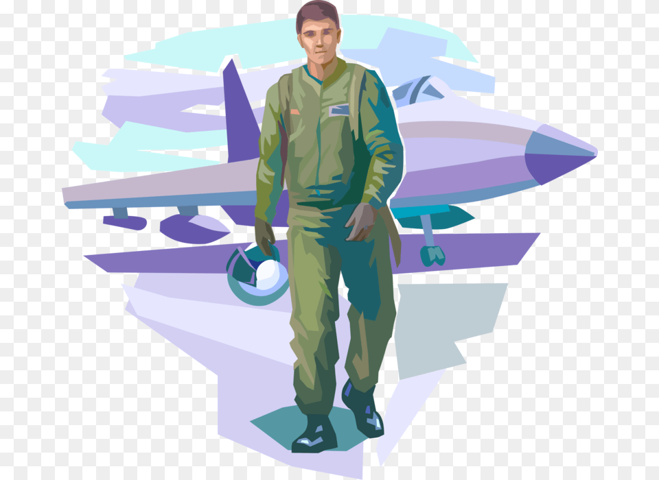 Vector Illustration Of United States Navy Pilot Completes Air Force Pilot Vector, Adult, Person, Man, Male Png