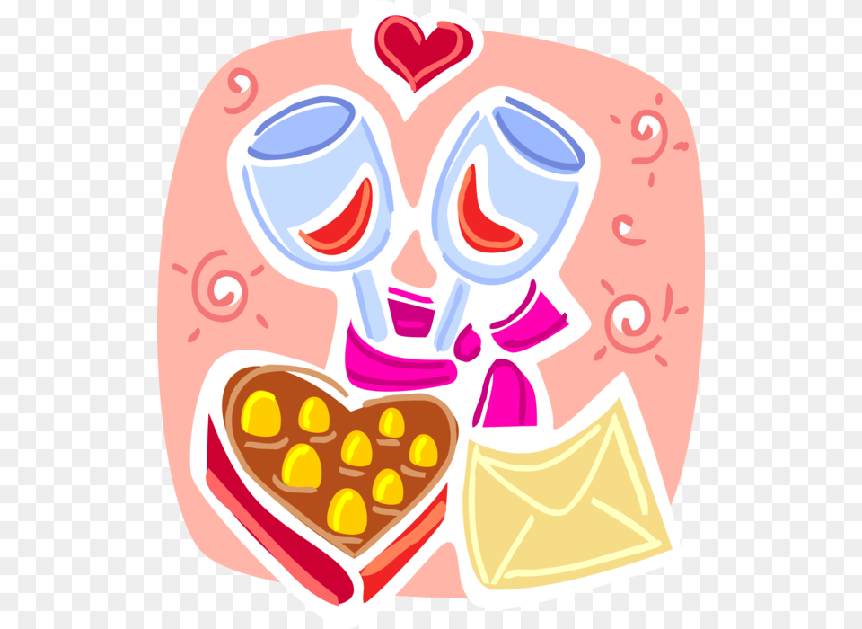 Vector Illustration Of Valentine S Day Sentimental 2024, Food, Sweets, Lunch, Meal Free Png Download