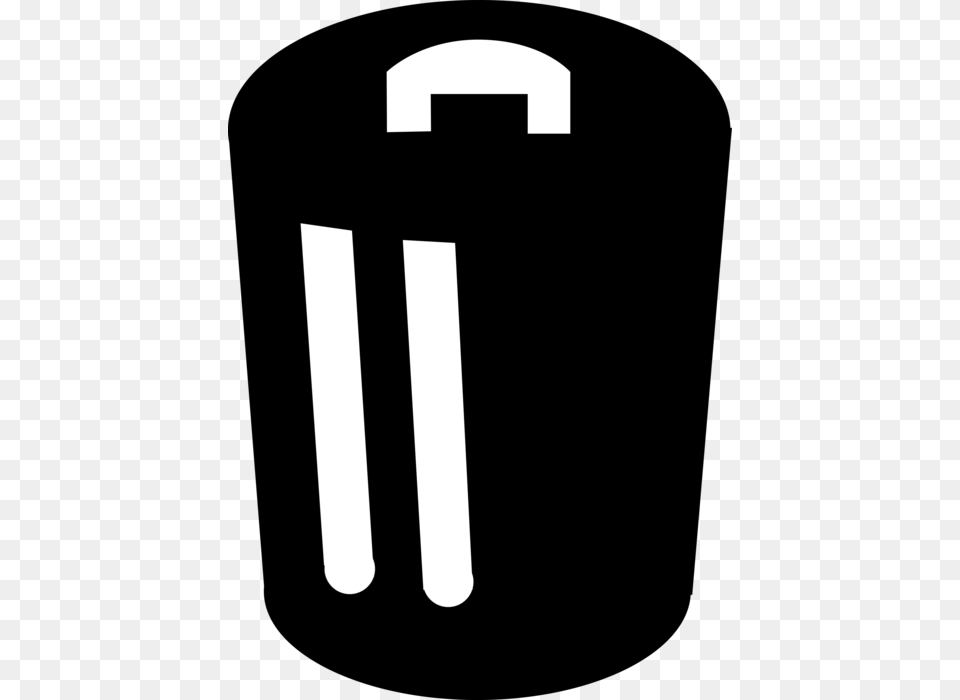 Vector Illustration Of Waste Basket Dustbin Garbage Sign, Cutlery, Stencil, Cross, Symbol Png Image