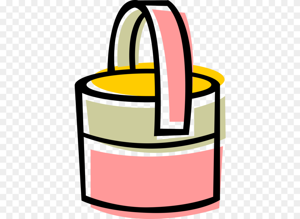 Vector Illustration Of Water Bucket Pail With Carry Free Png