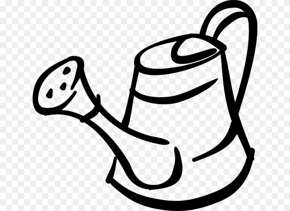 Vector Illustration Of Watering Can Or Watering Pot Giekanne Clipart, Gray Free Png Download