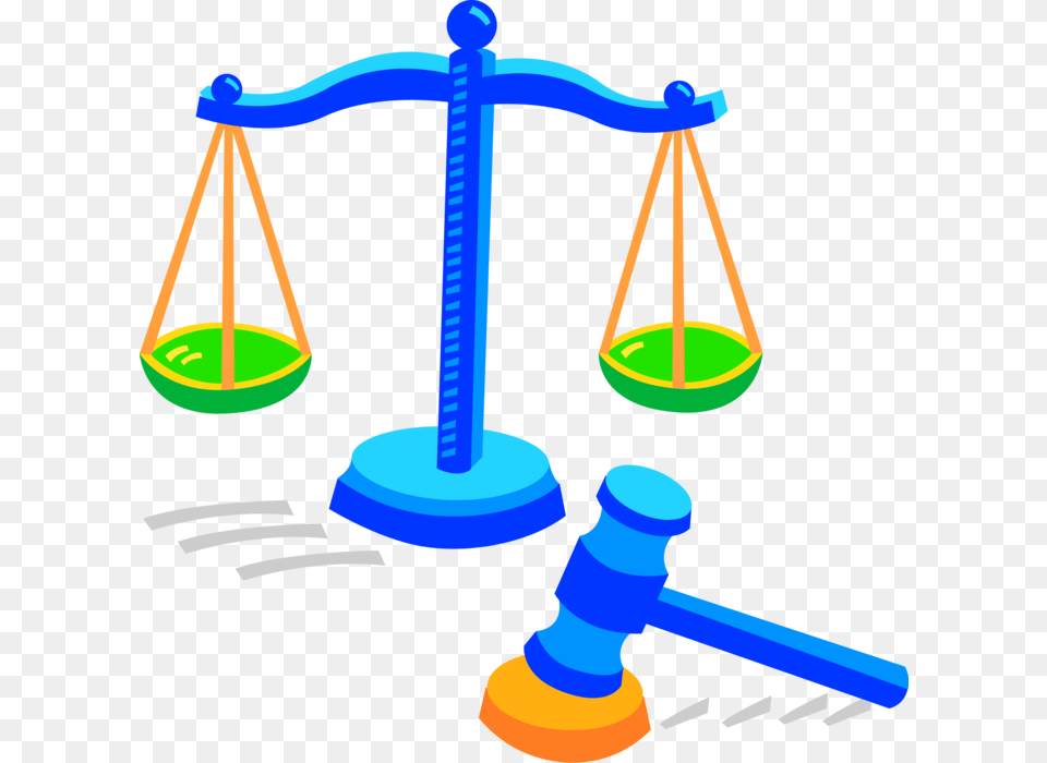 Vector Illustration Of Weighing Scales Of Justice With Respect The Law Clipart, Scale, Cross, Symbol, E-scooter Free Png Download
