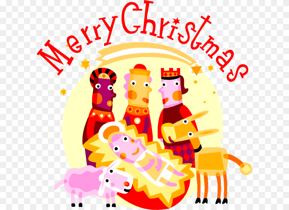 Vector Illustration Of Wise Man Magi Visits Jesus Nativity Baby Jesus, People, Person, Nutcracker, Face Free Png